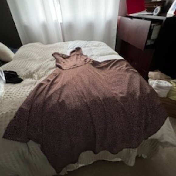 BROWN polka dot cute as heck dress - Picture 3 of 4